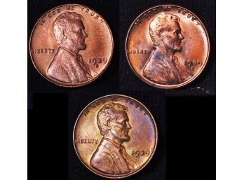 3  1939-s  1939 Lincoln Cents BU Uncirculated Super!  (8ddc34)