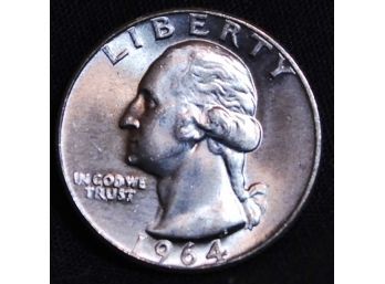 1964-D Washington Silver Quarter BU (agL14)