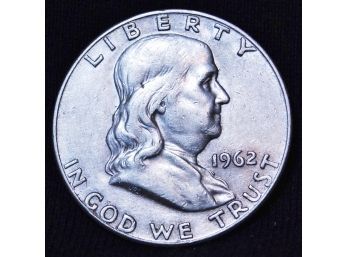 1962-D Franklin Silver Half Dollar Nice   (san53)