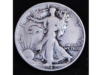 1942-D  Walking Liberty Silver Half Dollar (lmn2)