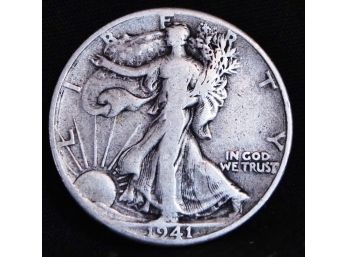 1941 Walking Liberty Silver Half Dollar (3adk2)
