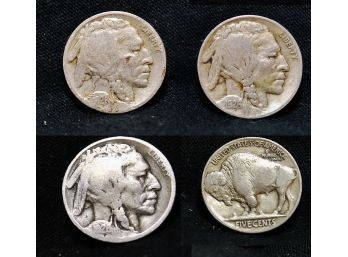 Lot Of 3 1926 US BUFFALO NICKELS 5C Partial Horn Better Date Nice (ge)