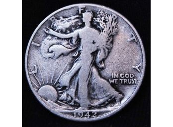 1942 Walking Liberty Silver Half Dollar (rgg51)