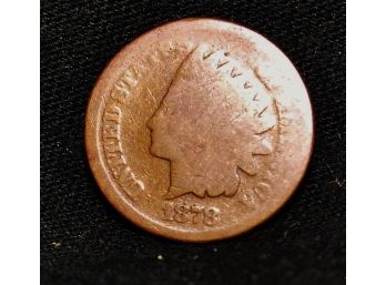 1878  Indian Head Cent Penny RARE DATE! Scarce AG Good Bold Date (cw5)