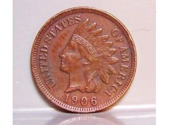 1906 Indian Head Cent Penny FULL LIBERTY & 4 Diamonds! NICE (ks3)
