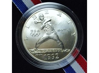 1992-D Olympiad Olympics Baseball Commemorative Silver Half Dollar PROOF In Box W COA (fe3)
