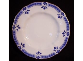 Royal Crown Derby Salad Plate GRENVILLE Pattern ENGLAND Blue / White 6 3/8'