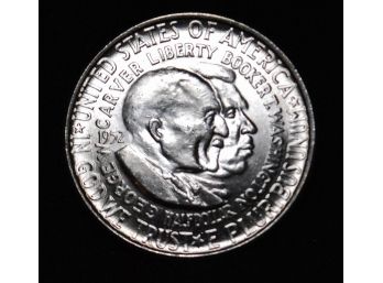 1952 Washington / Carver Commemorative Half Dollar 90 Percent Silver BU Brilliant Uncirculated (kd2)