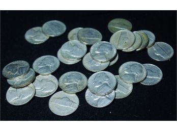Lot Of 27 Jefferson Nickels 1940-1954 Circulated (rp9)