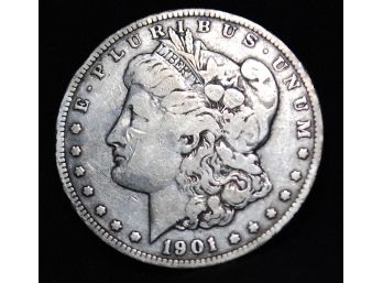 1901-O  Morgan Silver Dollar 90 Percent Silver FINE Nice Strike (kf8)