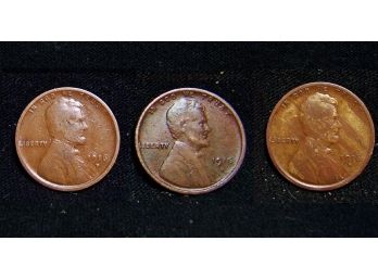 Lot Of 3  1916-D  Lincoln Wheat Cents Pennies Semi-Key Date (sp1)