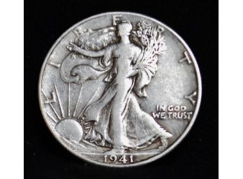 1941-D Walking Liberty Half Dollar 90 Percent Silver Fine / Xtra Fine (mr3)