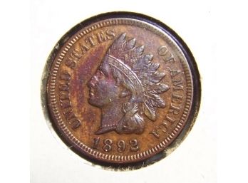 1892 Indian Head Cent Penny FULL LIBERTY & 3 Diamonds! NICE (va2)