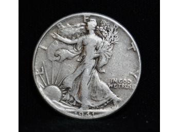 1941 Walking Liberty Half Dollar 90 Percent Silver Fine  (dy5)