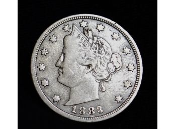 1883 Liberty V Nickel Xtra Fine Nearly FULL LIBERTY / NO CENTS (Tt1)