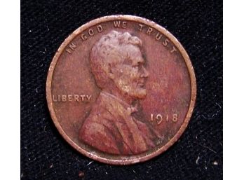 1918  Lincoln Wheat Cent Penny BEAUTIFUL DEEP RUSSET RED Tone NICE (jy4)