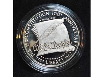 1987-S Commemorative US Silver Dollar US CONSTITUTION PROOF  (cts9)