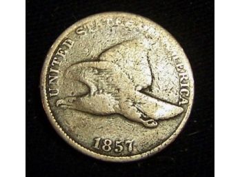 1857 Flying Eagle US Cent Penny NICE Coin VERY FINE (fft4)