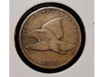 1858 Flying Eagle Cent Penny Xtra Fine Plus NICE! (prm)