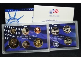 2005-S US Proof Set With STATE QUARTERS In Plastic Holder & Original Box  (ppm5)