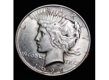 1925 Peace Silver Dollar BETTER DATE 90 Percent Silver LUSTEROUS!  BU Unirculated (sdt4)