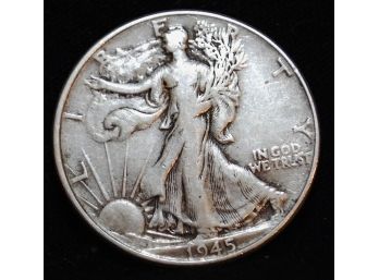 1945 Walking Liberty Silver Half Dollar XF  90 Percent Silver  (ccv9)