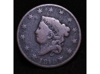 1819 Classic / Coronet Head Matron Large Cent OVER 100 YEARS OLD! (umv7)