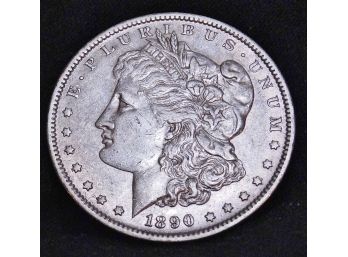 1890-S Morgan Dollar 90 Percent Silver XF Plus / AU (byr6)