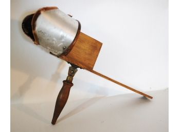 Antique Wooden Stereo Viewer Stereoscope With Folding Handle