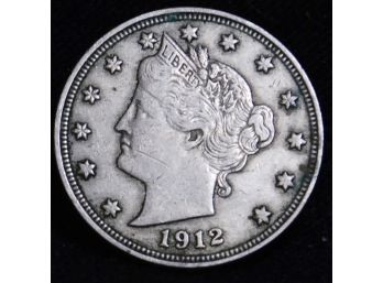1912 Liberty 'V' Victory Nickel  XF Plus Closely Circ Full Liberty (acg4)