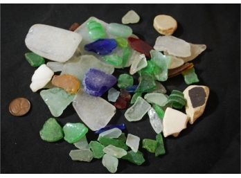 Lot Of Sea Glass For Jewelry Or Display (from NE Coast)