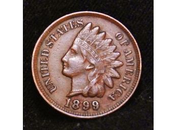 1899 Indian Head Cent Penny  Extra Fine Plus  FULL LIBERTY / 4 Diamonds (agg5)