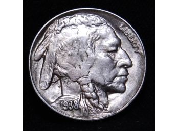 1938-D Buffalo Nickel BU Super Coin Lustrous (cdk6)