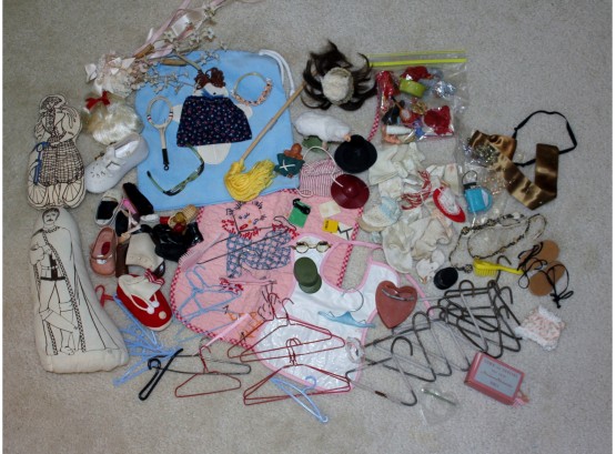 Big Lot Of Miscellaneous Doll Accessories And Mis-Matched Shoes And Socks