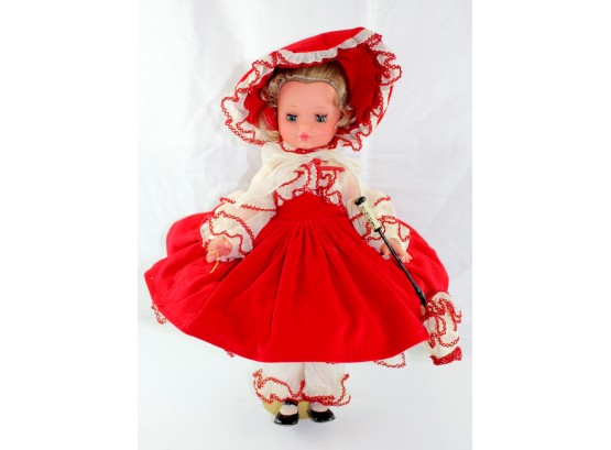 18 Inch Furga Doll - Ileana #6768 - Red Dress- Made In Italy - All Vinyl