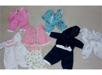 Pajama Sets For 16 To 18 In Dolls. 1 Sweatsuit With Hoodie