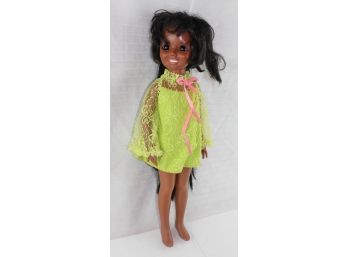 Black Crissy Doll In Box, 18 In, By Ideal, Knob Works, Has Original Box, Open Close Eyes