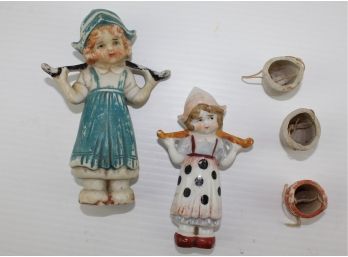 Two Dolls Made In Japan, Missing One Bucket