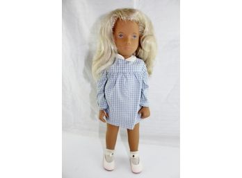 Sasha Doll, # 107, 16in Blond Gingham In Original Box, Trendon  England Limited