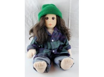Soft Body 18in Doll, Vinyl Head, Tomboy Outfit