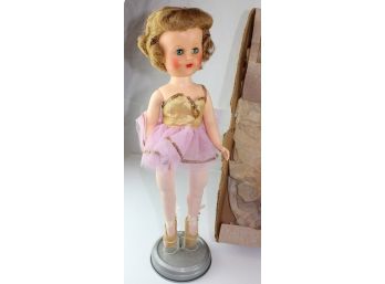 Aida Toe Dancing Ballerina Doll With A Salute To S. Hurok By Valentine Dolls - 20' In Original Box With Stand