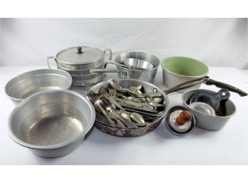 Aluminum Kitchenware, Old Stainless Flatware