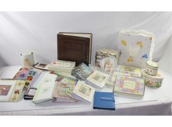 Large Lot Of Photo Albums, Boxes & Tins, 5 New Grandma Ones