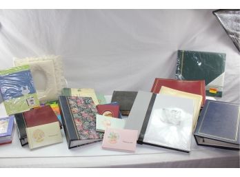 Large Lot Of Photo Albums – One Is A Vintage Cloth With Floral Designs