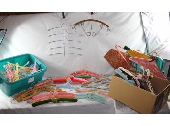 Tote And Box Full Of Hangers – Tote Is Full Of Really Cute Kids Hangers