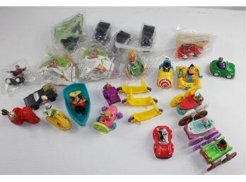 Kids Meal Toys- Mostly McDonalds, Skateboards & Vehicles, 3 Kellogg Rice Krispies Trucks