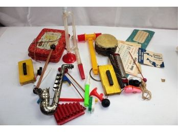 Vintage Music Toys - Music Box, Sheet Music
