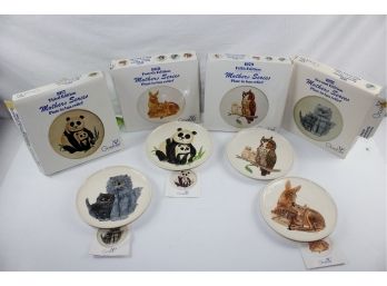 4 Goebel Mothers Series Plates,  W/ Original Boxes 1976-1979