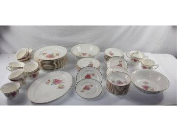 11 Piece Plate Setting- Unmarked – Vintage – Floral Print