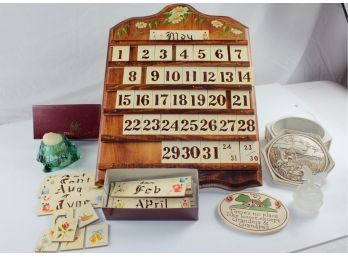Wooden Calendar #2 — Avon Duck Box, No Place Like Grandma - Grandpa